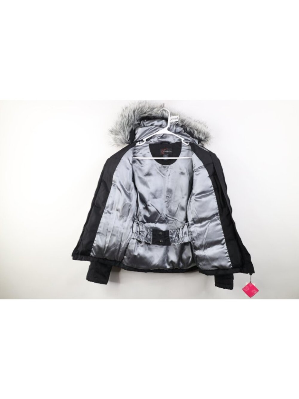 Deadstock Vtg Y2K Lot 29 Womens S Tweety Bird Belted Down Hooded Puffer Jacket - Picture 12 of 16